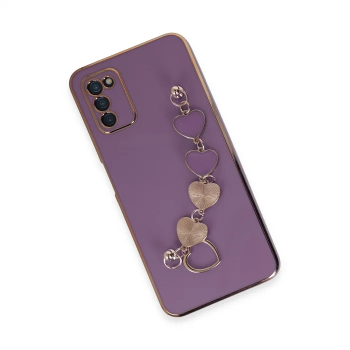 BUĞZ Samsung Galaxy A03s Kılıf Esila Silikon - Mor