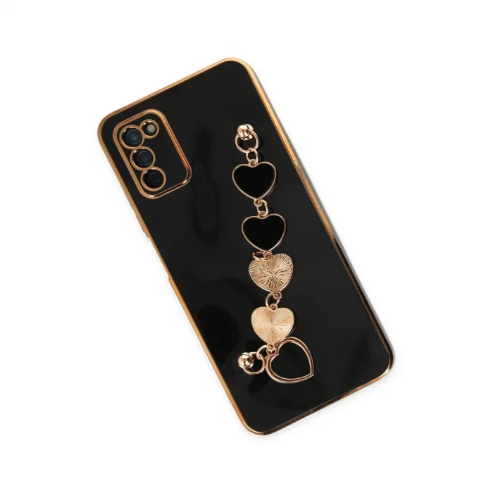 BUĞZ Samsung Galaxy A03s Kılıf Esila Silikon - Siyah