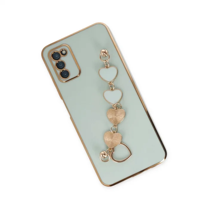 BUĞZ Samsung Galaxy A03s Kılıf Esila Silikon - Su Yeşili