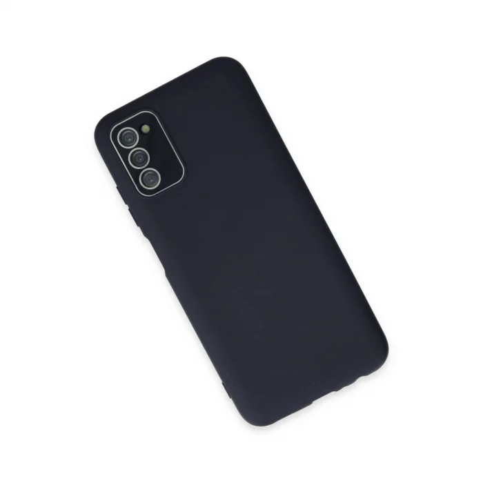 BUĞZ Samsung Galaxy A03s Kılıf Lansman Glass Kapak - Lacivert