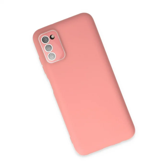 BUĞZ Samsung Galaxy A03s Kılıf Lansman Glass Kapak - Pembe