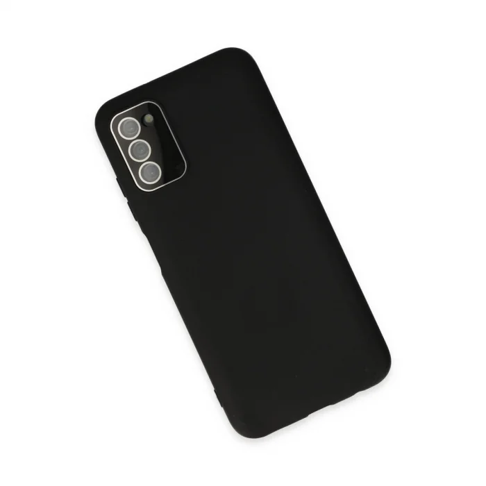 BUĞZ Samsung Galaxy A03s Kılıf Lansman Glass Kapak - Siyah