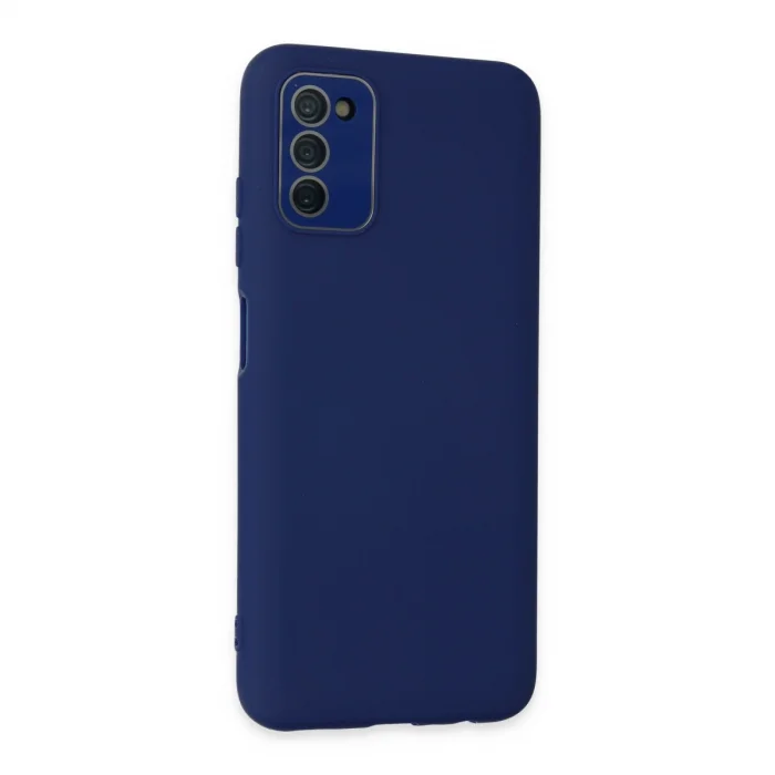 BUĞZ Samsung Galaxy A03s Kılıf Lansman Glass Kapak - Sky Blue