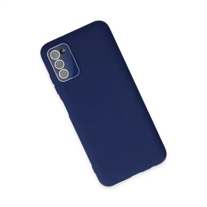 BUĞZ Samsung Galaxy A03s Kılıf Lansman Glass Kapak - Sky Blue