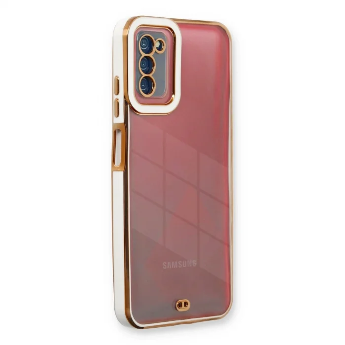 BUĞZ Samsung Galaxy A03s Kılıf Liva Lens Silikon - Beyaz