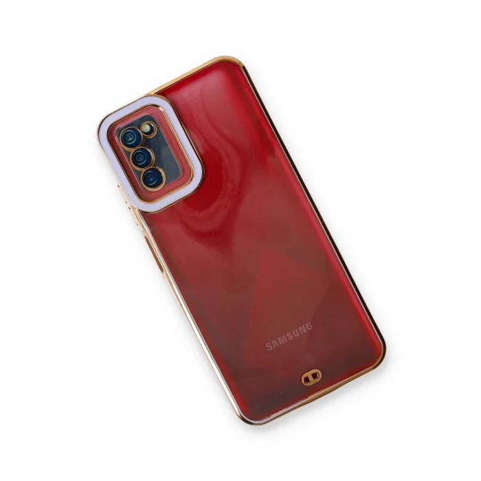 BUĞZ Samsung Galaxy A03s Kılıf Liva Lens Silikon - Lila