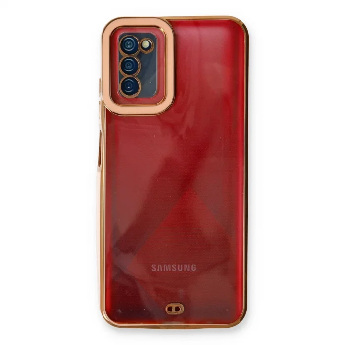 BUĞZ Samsung Galaxy A03s Kılıf Liva Lens Silikon - Rose
