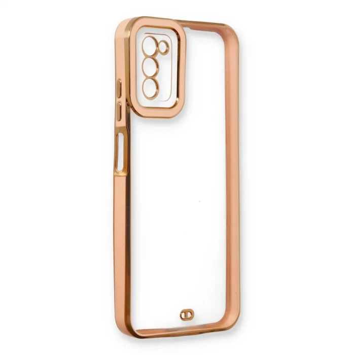 BUĞZ Samsung Galaxy A03s Kılıf Liva Lens Silikon - Rose