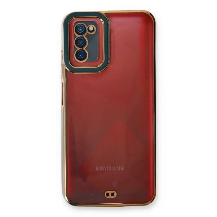 BUĞZ Samsung Galaxy A03s Kılıf Liva Lens Silikon - Yeşil