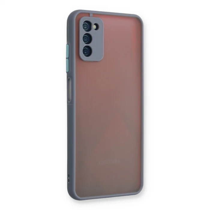 BUĞZ Samsung Galaxy A03s Kılıf Montreal Silikon Kapak - Gri