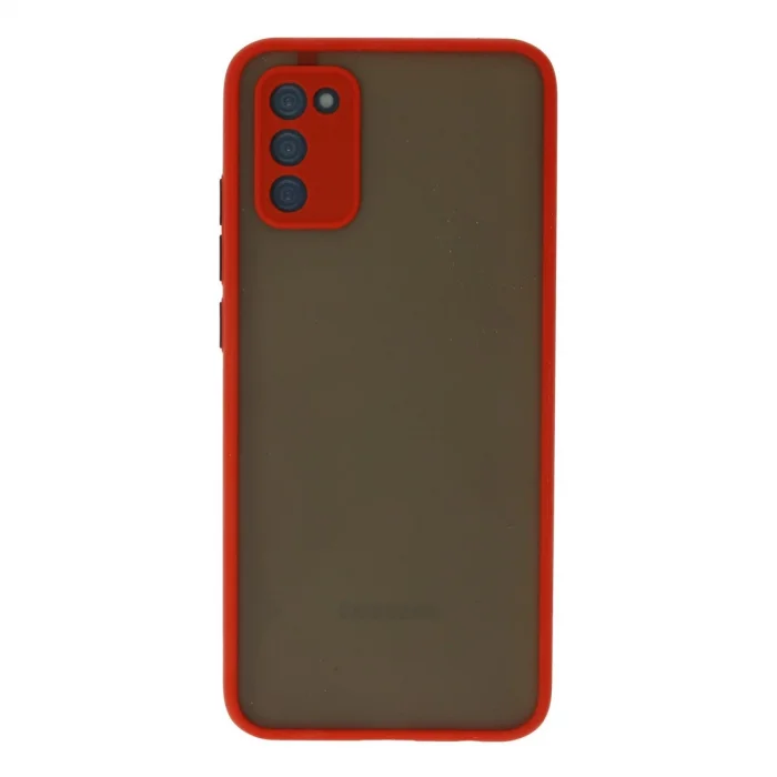 BUĞZ Samsung Galaxy A03s Kılıf Montreal Silikon Kapak - Kırmızı