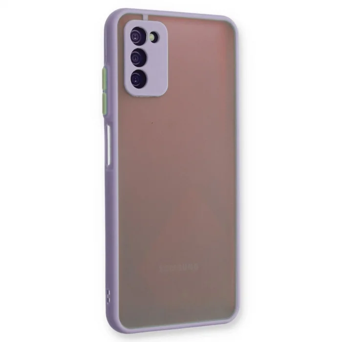 BUĞZ Samsung Galaxy A03s Kılıf Montreal Silikon Kapak - Mor