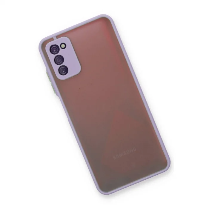 BUĞZ Samsung Galaxy A03s Kılıf Montreal Silikon Kapak - Mor