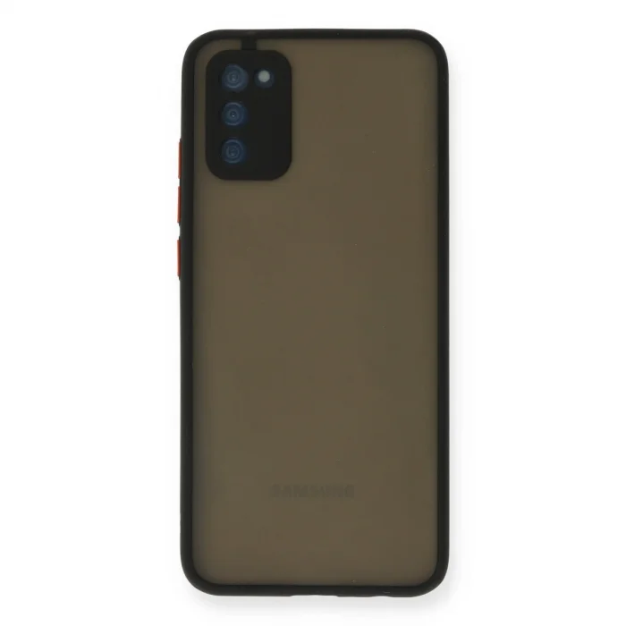 BUĞZ Samsung Galaxy A03s Kılıf Montreal Silikon Kapak - Siyah