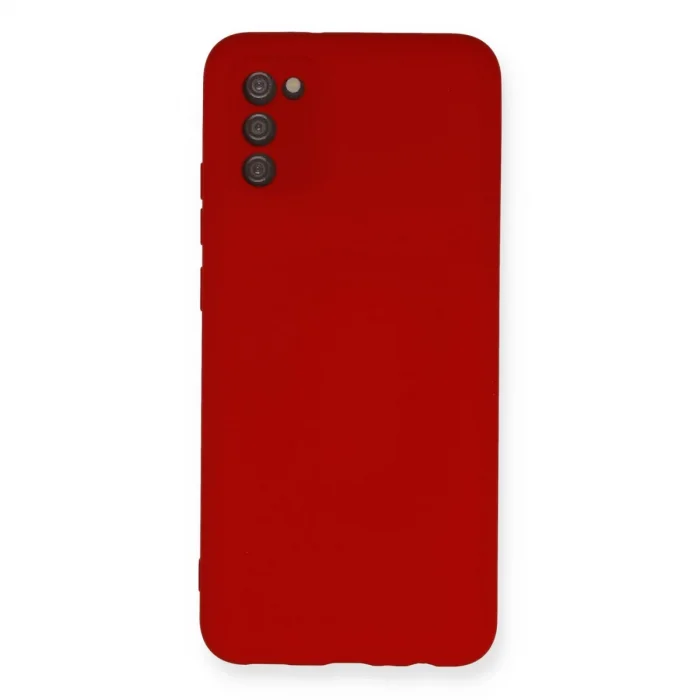 BUĞZ Samsung Galaxy A03s Kılıf Nano İçi Kadife Silikon - Kırmızı