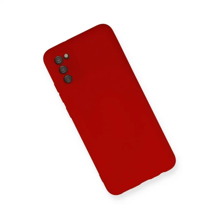 BUĞZ Samsung Galaxy A03s Kılıf Nano İçi Kadife Silikon - Kırmızı