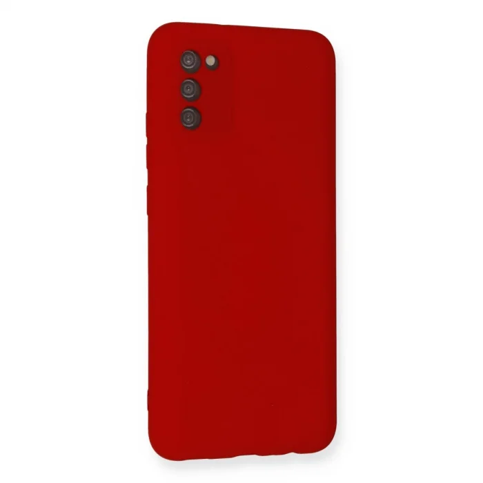 BUĞZ Samsung Galaxy A03s Kılıf Nano İçi Kadife Silikon - Kırmızı