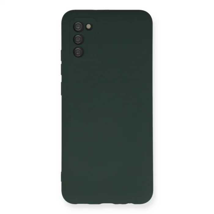 BUĞZ Samsung Galaxy A03s Kılıf Nano İçi Kadife Silikon - Koyu Yeşil