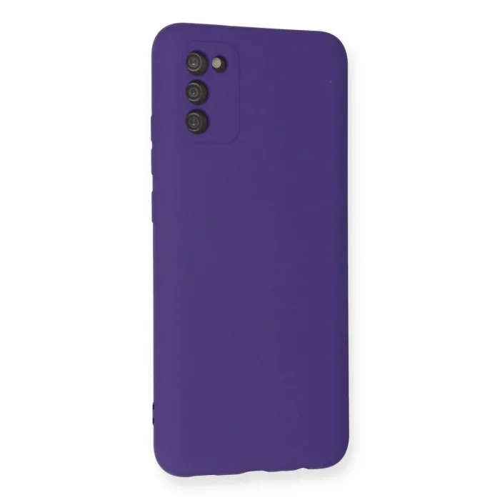 BUĞZ Samsung Galaxy A03s Kılıf Nano İçi Kadife Silikon - Mor