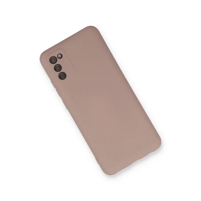 BUĞZ Samsung Galaxy A03s Kılıf Nano İçi Kadife Silikon - Pudra