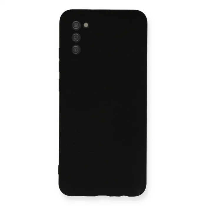 BUĞZ Samsung Galaxy A03s Kılıf Nano İçi Kadife Silikon - Siyah