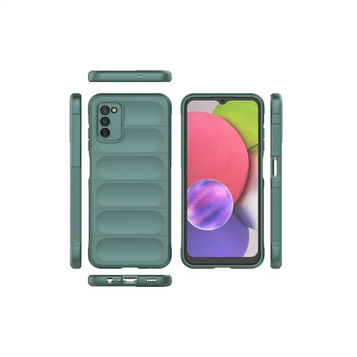 BUĞZ Samsung Galaxy A03s Kılıf Optimum Silikon - Koyu Yeşil