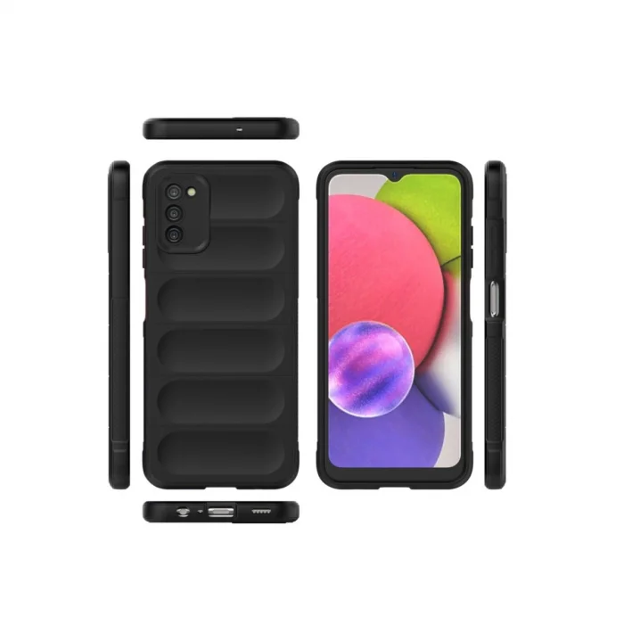 BUĞZ Samsung Galaxy A03s Kılıf Optimum Silikon - Siyah