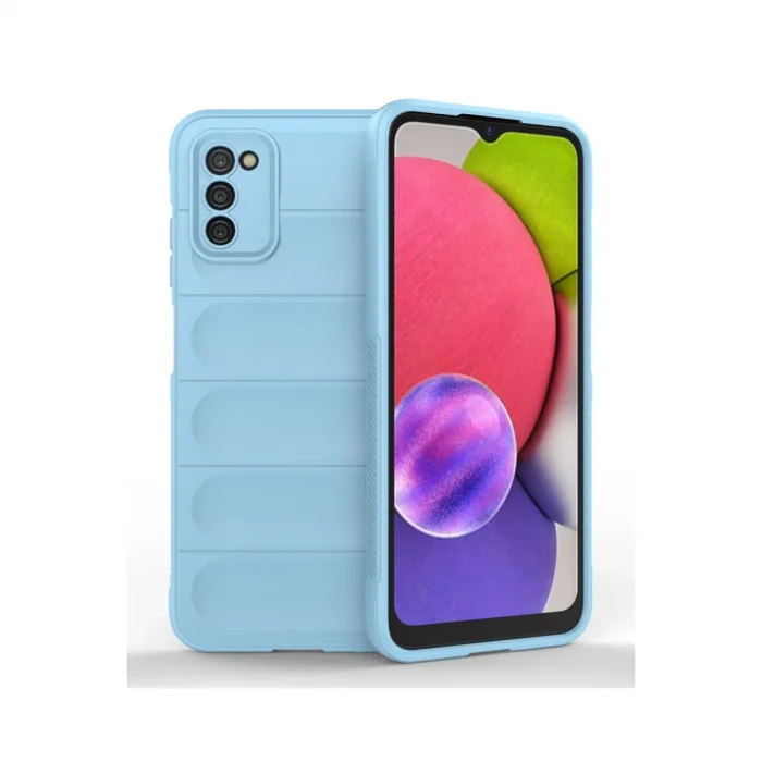 BUĞZ Samsung Galaxy A03s Kılıf Optimum Silikon - Sky Blue