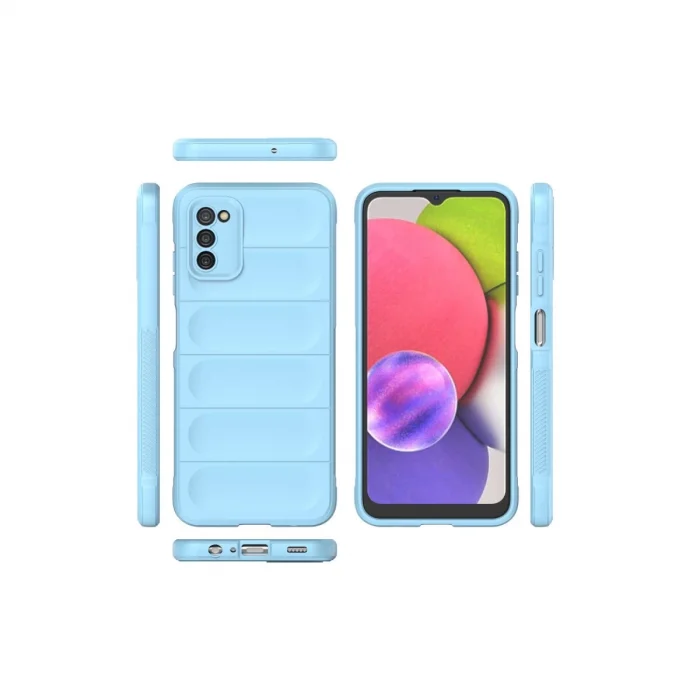 BUĞZ Samsung Galaxy A03s Kılıf Optimum Silikon - Sky Blue
