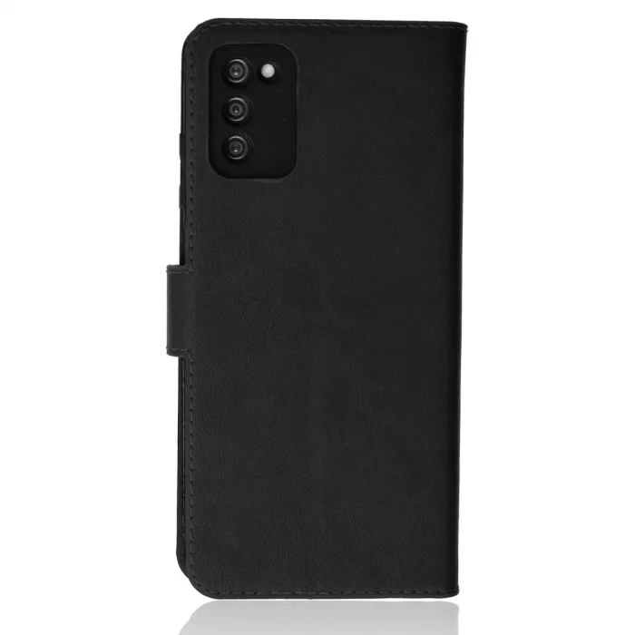 BUĞZ Samsung Galaxy A03s Kılıf Trend S Plus Kapaklı Kılıf - Siyah