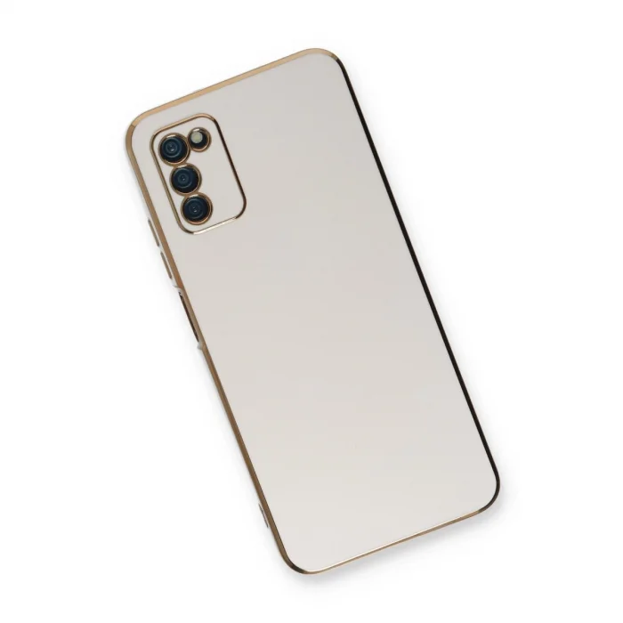 BUĞZ Samsung Galaxy A03s Kılıf Volet Silikon - Beyaz