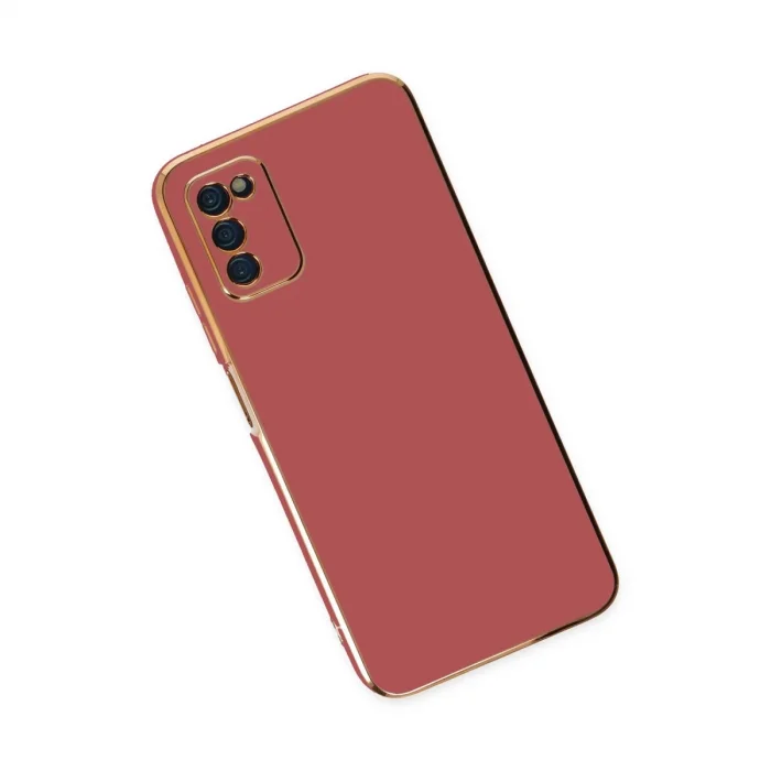 BUĞZ Samsung Galaxy A03s Kılıf Volet Silikon - Kırmızı