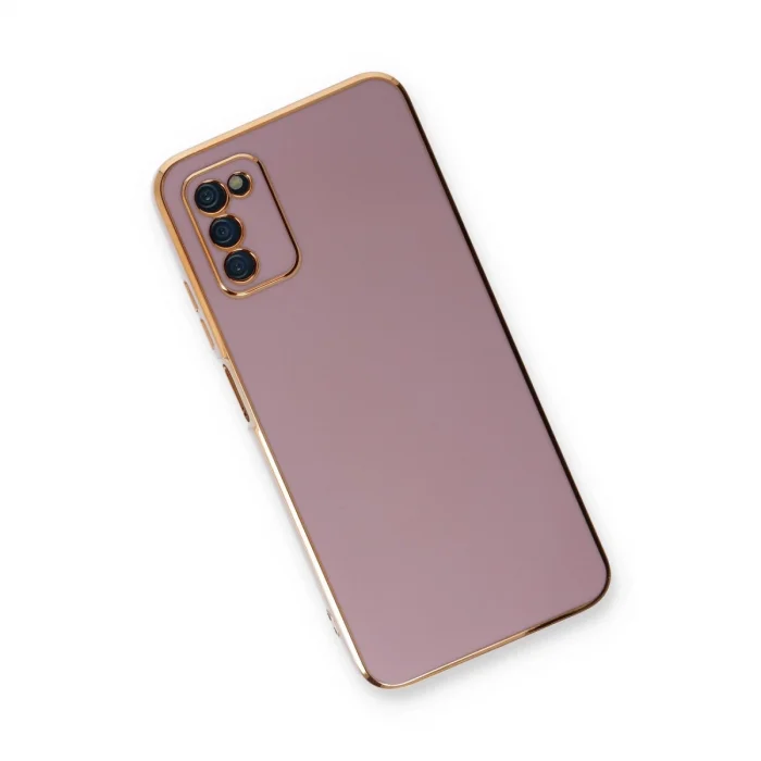 BUĞZ Samsung Galaxy A03s Kılıf Volet Silikon - Mor