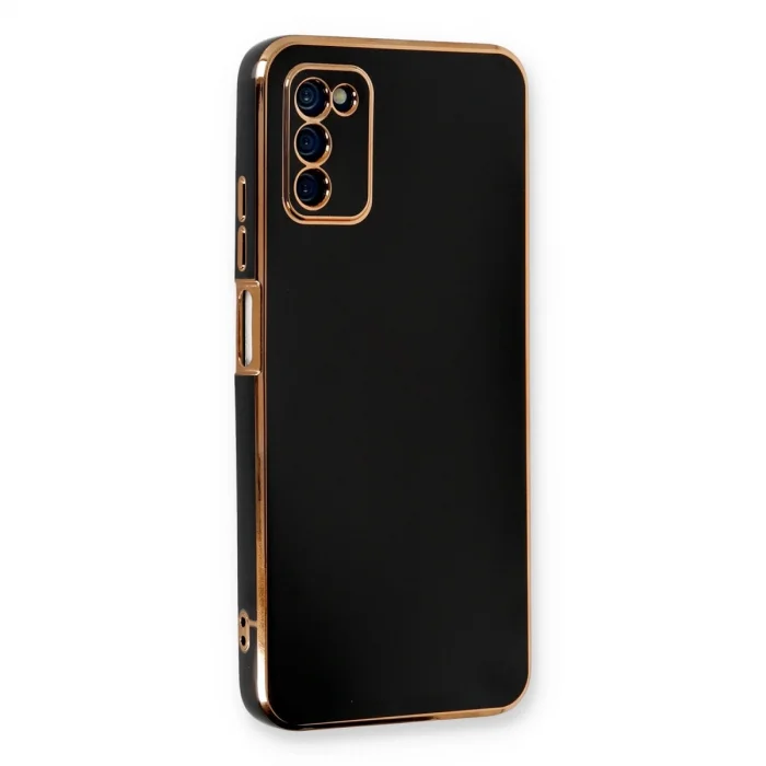 BUĞZ Samsung Galaxy A03s Kılıf Volet Silikon - Siyah