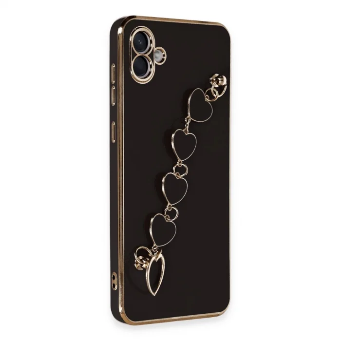 BUĞZ Samsung Galaxy A04 Kılıf Esila Silikon - Siyah