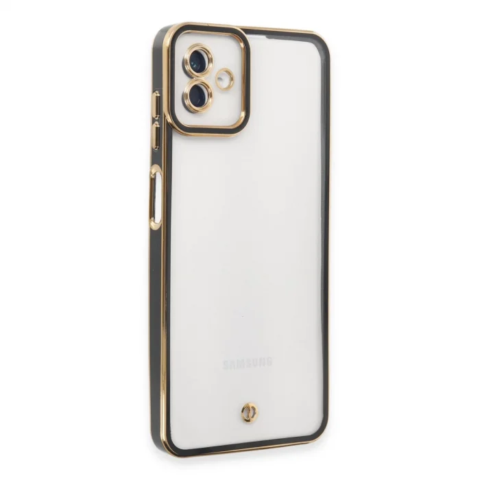 BUĞZ Samsung Galaxy A04 Kılıf Liva Lens Silikon - Siyah