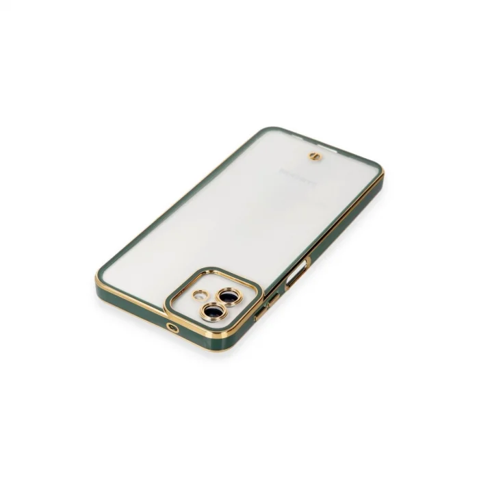 BUĞZ Samsung Galaxy A04 Kılıf Liva Lens Silikon - Yeşil
