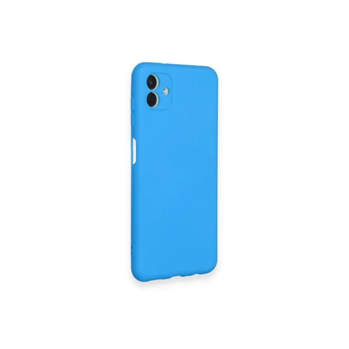 BUĞZ Samsung Galaxy A04 Kılıf Nano İçi Kadife Silikon - Mavi