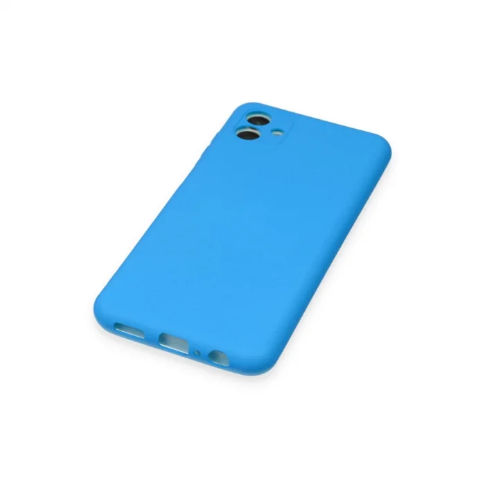 BUĞZ Samsung Galaxy A04 Kılıf Nano İçi Kadife Silikon - Mavi