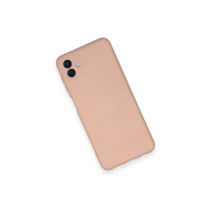 BUĞZ Samsung Galaxy A04 Kılıf Nano İçi Kadife Silikon - Pudra