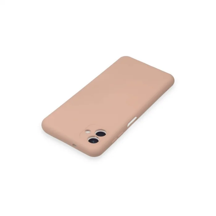 BUĞZ Samsung Galaxy A04 Kılıf Nano İçi Kadife Silikon - Pudra