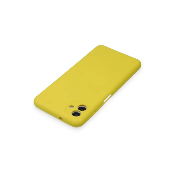 BUĞZ Samsung Galaxy A04 Kılıf Nano İçi Kadife Silikon - Sarı