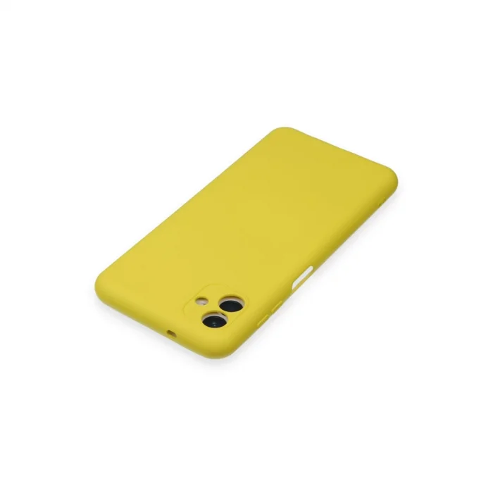 BUĞZ Samsung Galaxy A04 Kılıf Nano İçi Kadife Silikon - Sarı