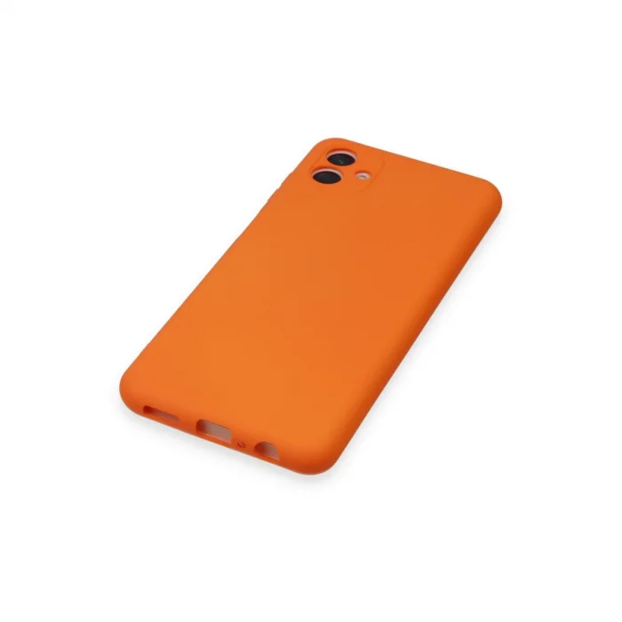 BUĞZ Samsung Galaxy A04 Kılıf Nano İçi Kadife Silikon - Turuncu