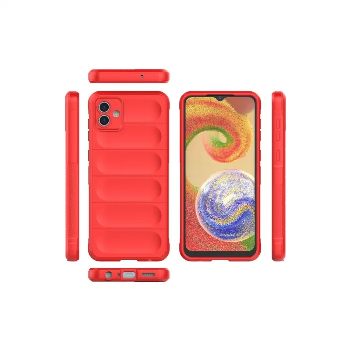 BUĞZ Samsung Galaxy A04 Kılıf Optimum Silikon - Kırmızı