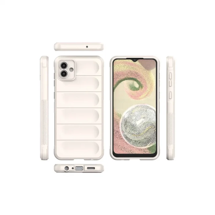 BUĞZ Samsung Galaxy A04 Kılıf Optimum Silikon - Krem