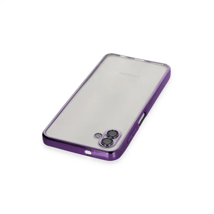 BUĞZ Samsung Galaxy A04 Kılıf Razer Lensli Silikon - Mor