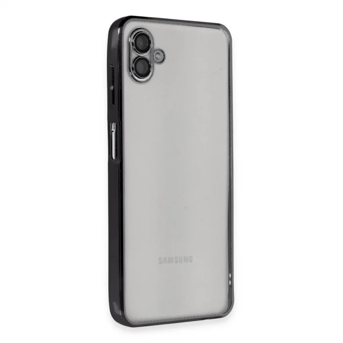 BUĞZ Samsung Galaxy A04 Kılıf Razer Lensli Silikon - Siyah
