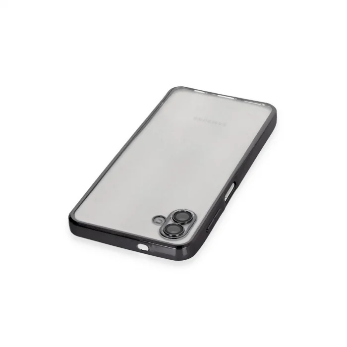 BUĞZ Samsung Galaxy A04 Kılıf Razer Lensli Silikon - Siyah