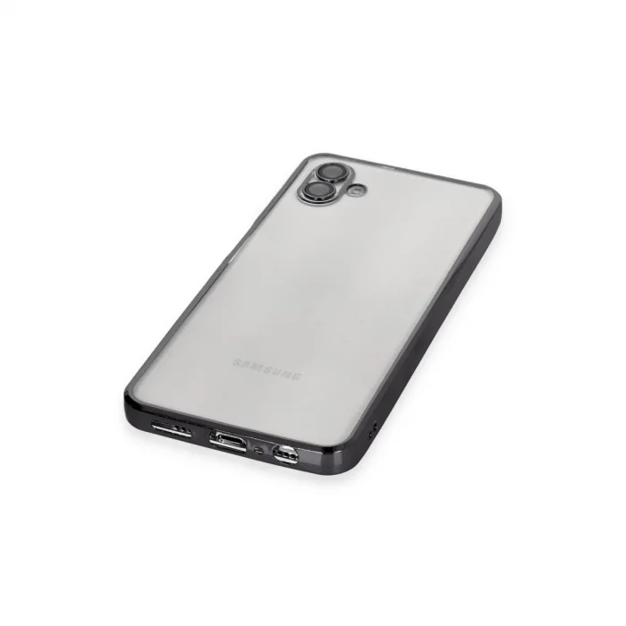 BUĞZ Samsung Galaxy A04 Kılıf Razer Lensli Silikon - Siyah